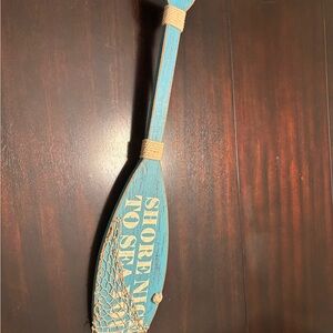 Decorative Blue Paddle with Nautical Rope